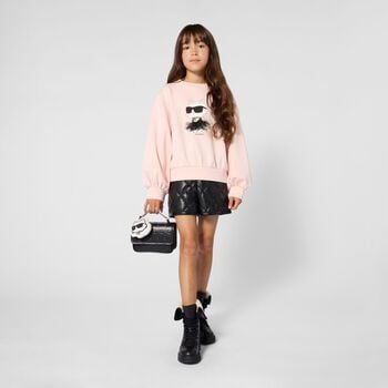 Girls Pink Choupette Logo Sweatshirt