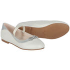 حذاء بنات بفيونكة باللون الفضي, 3, hi-res