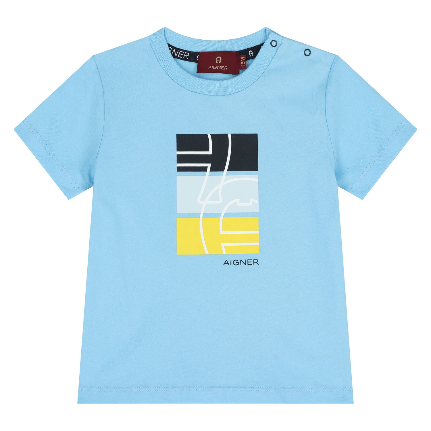 Younger Boys Blue Logo T-Shirt, 2, hi-res