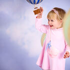 Girls Pink Bag Hooded Dress, 1, hi-res