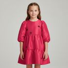 فستان زهري متعدد الطبقات للبنات, 1, hi-res