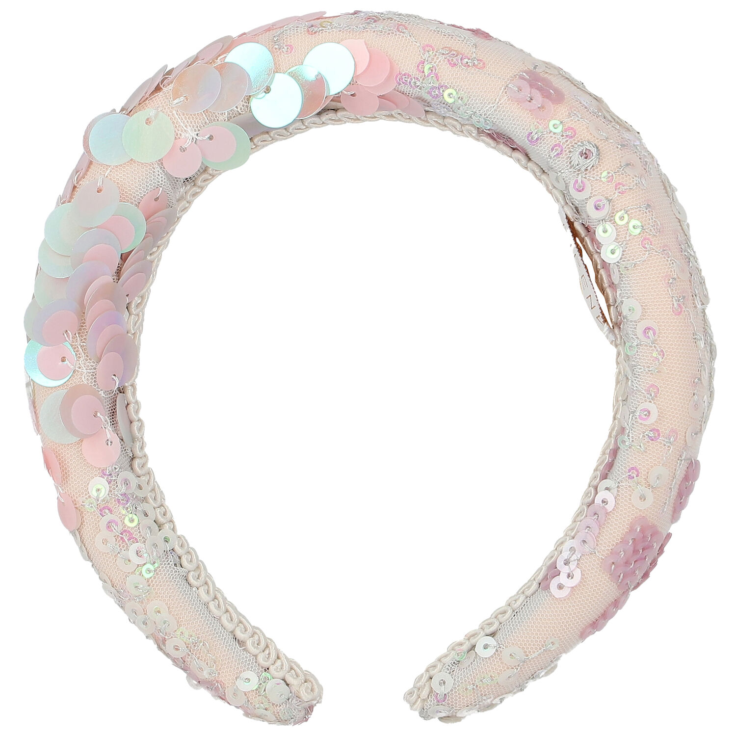 Girls Pink Sequins Headband, 1, hi-res image number null