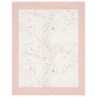Baby Girls Ivory & Pink Geo Map Blanket, 1, hi-res