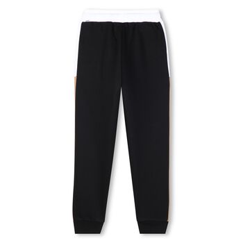 Boys Black Logo Joggers
