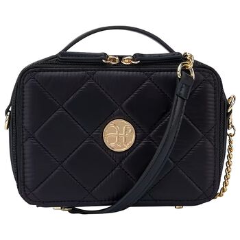 Girls Black Quilted Handbag