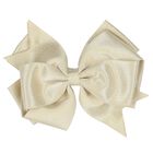 Girls Gold Bow Hairclip, 4, hi-res