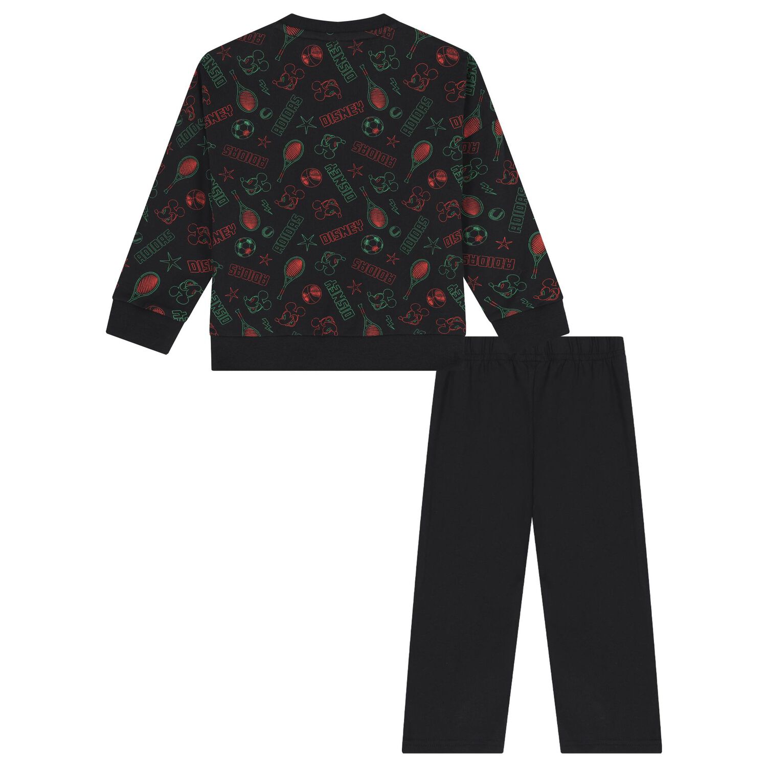 بدله رياضيه للصغار بالشعار بطبعه ديزنى باللون الاسود , 1, hi-res