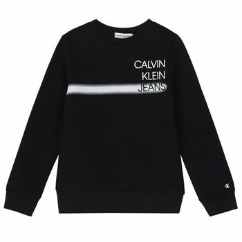 Boys Black Logo Sweatshirt