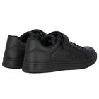 Boys Black Logo Trainers, 1, hi-res