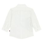 Younger Boys White Logo Shirt, 2, hi-res