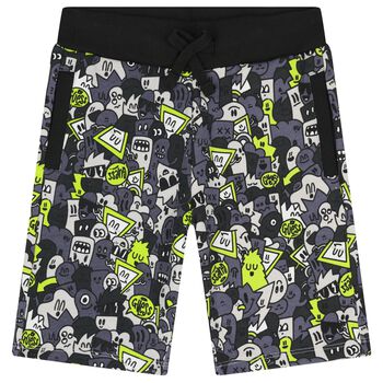 Boys Grey Logo Shorts