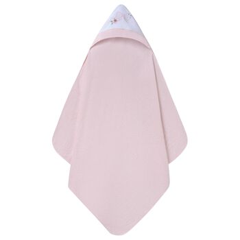 Baby Girls Pink Bow Hooded Towel