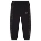 Boys Black Logo Joggers, 2, hi-res