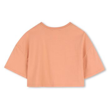 Girls Mini Me Orange Logo T-Shirt