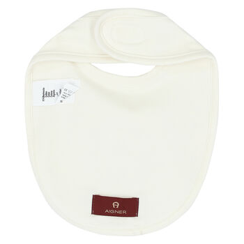 Ivory & Gold Logo Bib