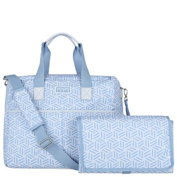 Baby Boys Blue Geometric Changing Bag