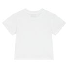 Younger Boys White Logo T-Shirt, 1, hi-res