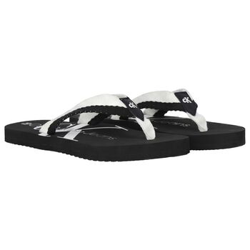 Black Logo Flip Flops