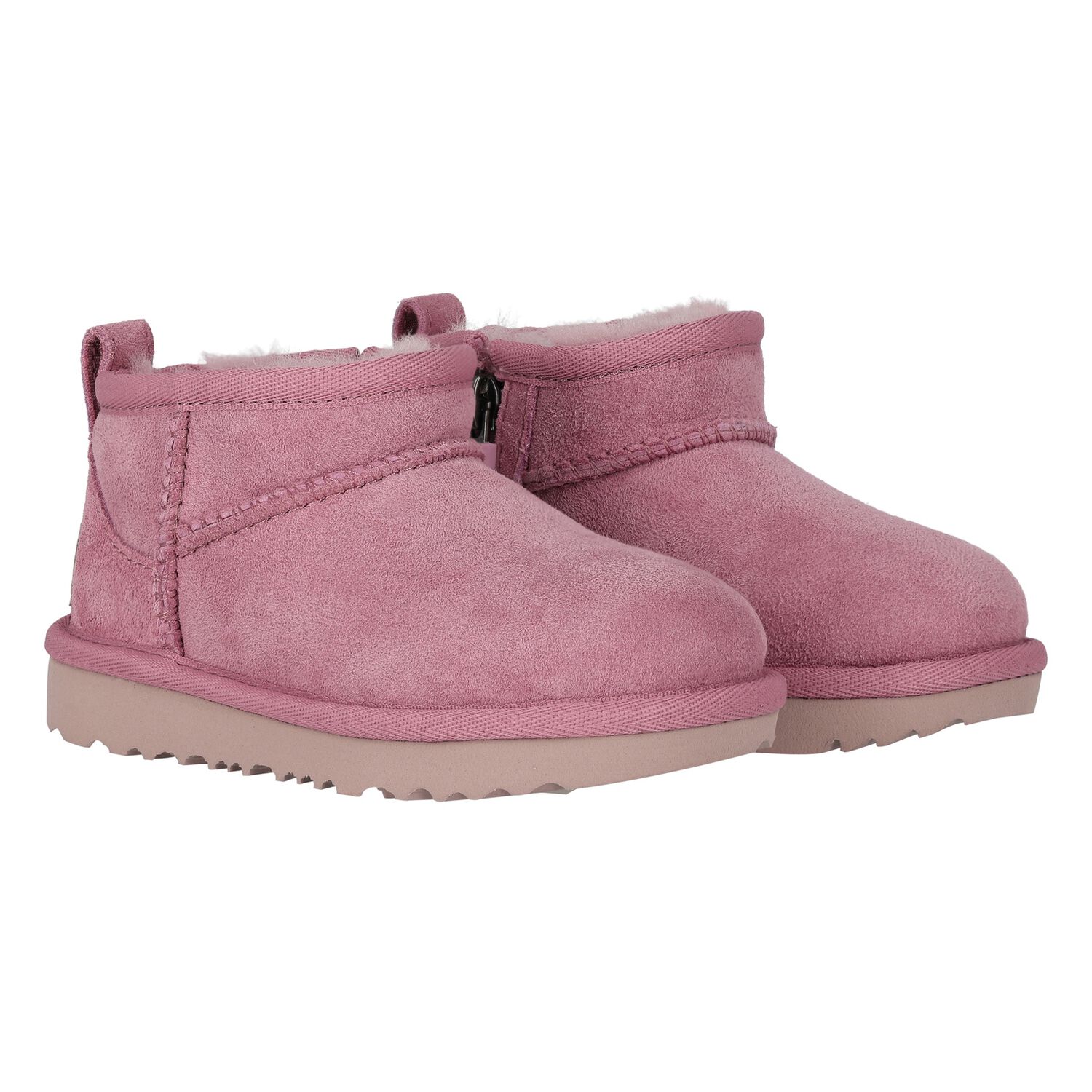 Younger Girls Pink Classic Ultra Mini Suede Boots, 1, hi-res