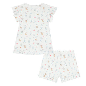 Girls White Bunny Pyjama