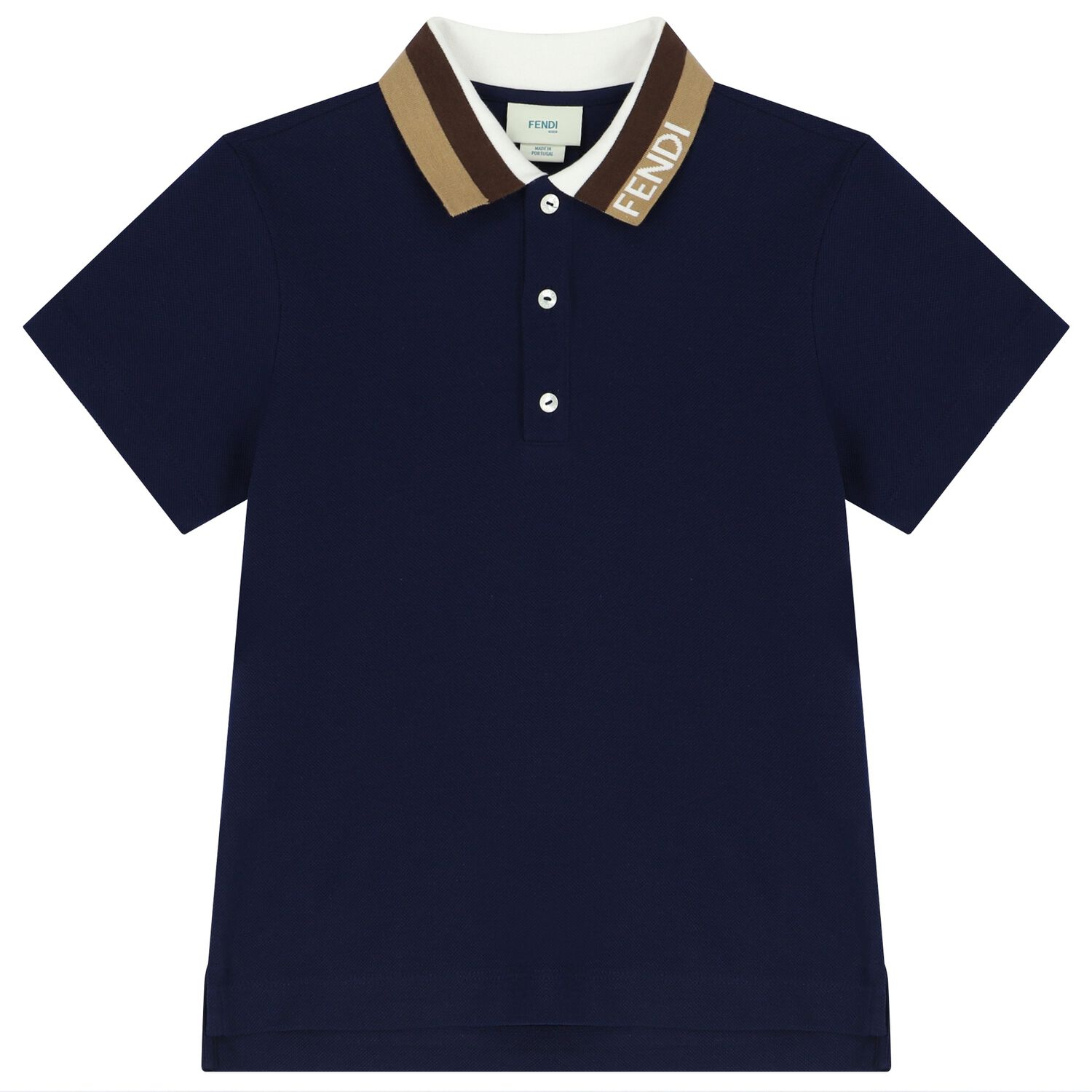 Boys Navy Blue Logo Polo Shirt, 1, hi-res