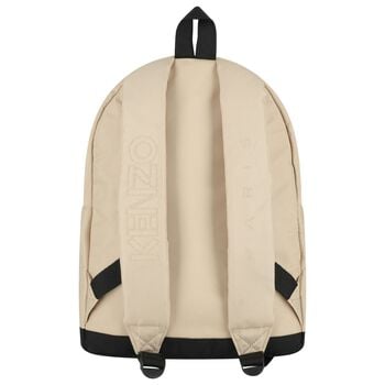 Beige Tiger Logo Backpack