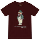 Boys Burgundy Polo Bear T-Shirt, 2, hi-res