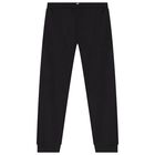 بنطلون أولاد رياضي بالشعار باللون الأسود, 1, hi-res