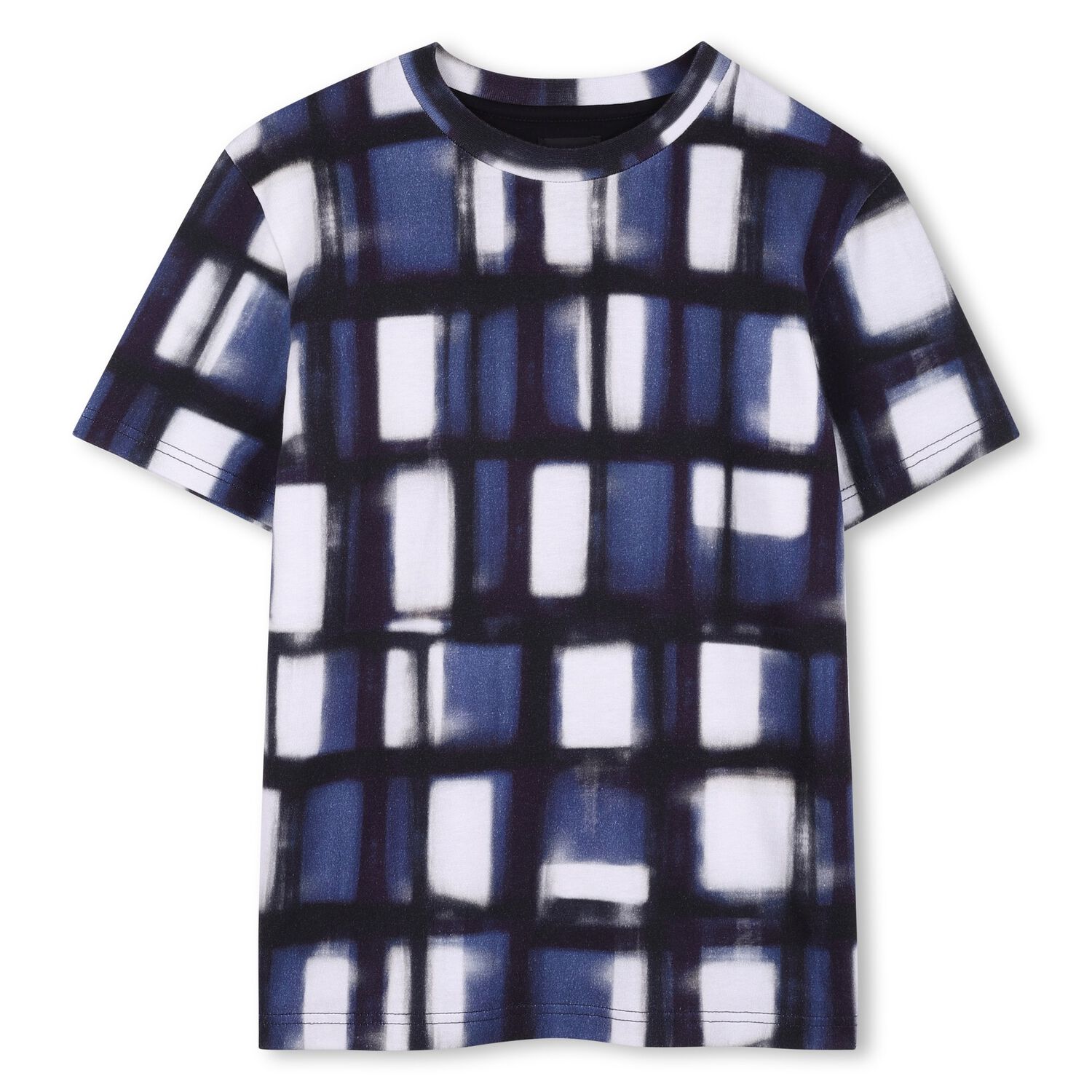 Boys Blue & White Abstract T-Shirt, 1, hi-res