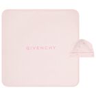 Baby Girls Pink Logo Blanket & Hat Set, 1, hi-res