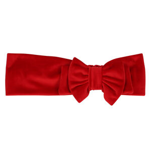 ربطة رأس مخملية باللون الأحمر
