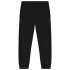 Boys Black Logo Tracksuit, 1, hi-res