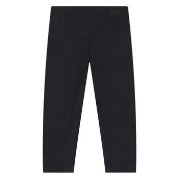 Younger Girls Ivory & Black Leggings Set
