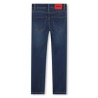 Boys Navy Blue Denim Jeans, 1, hi-res