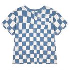 Boys Blue & White Checkerboard T-Shirt, 1, hi-res