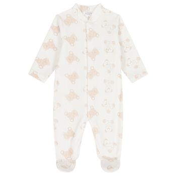 Ivory Teddy Bear Babygrow