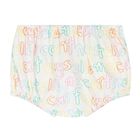 طقم فستان بالشعار باللون العاجي للبنات  , 1, hi-res