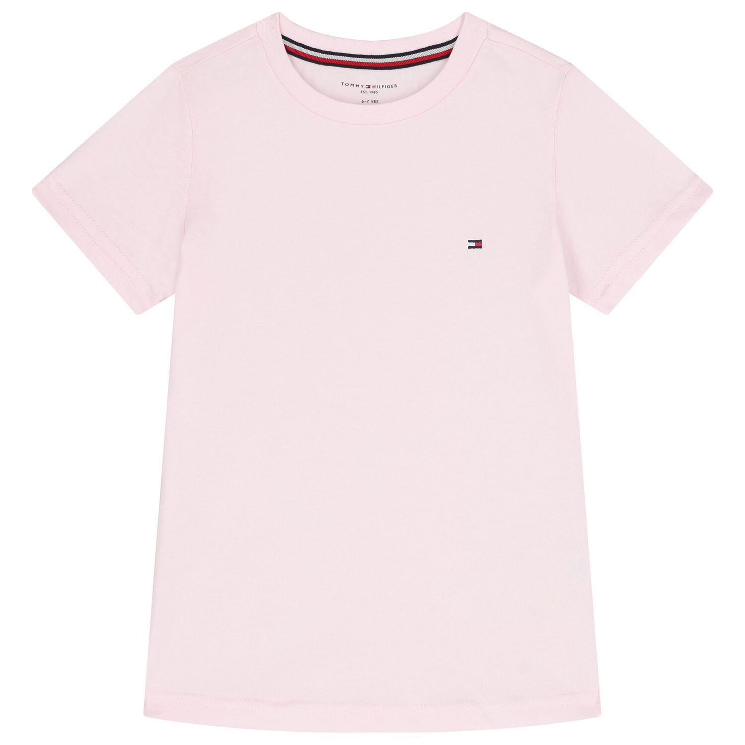 Girls Pink & Navy Blue Cotton Logo T-Shirts ( 2-Pack ), 2, hi-res