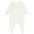 White Teddy Bear Logo Babygrow Gift Set, 1, hi-res