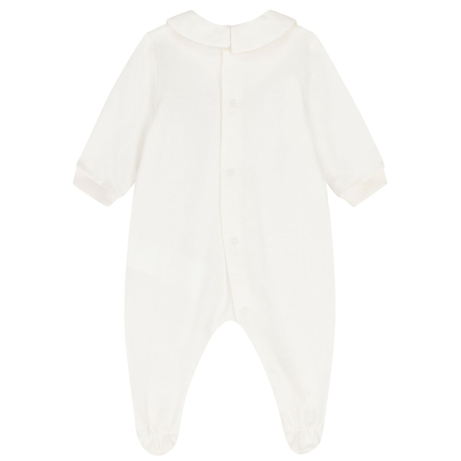 White Teddy Bear Logo Babygrow Gift Set, 1, hi-res