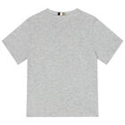 Younger Boys Grey Logo T-Shirt, 1, hi-res