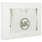 طقم بنات فستان ستان باللون الأبيض, 1, hi-res