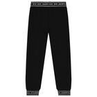 Boys Black Logo Joggers, 1, hi-res