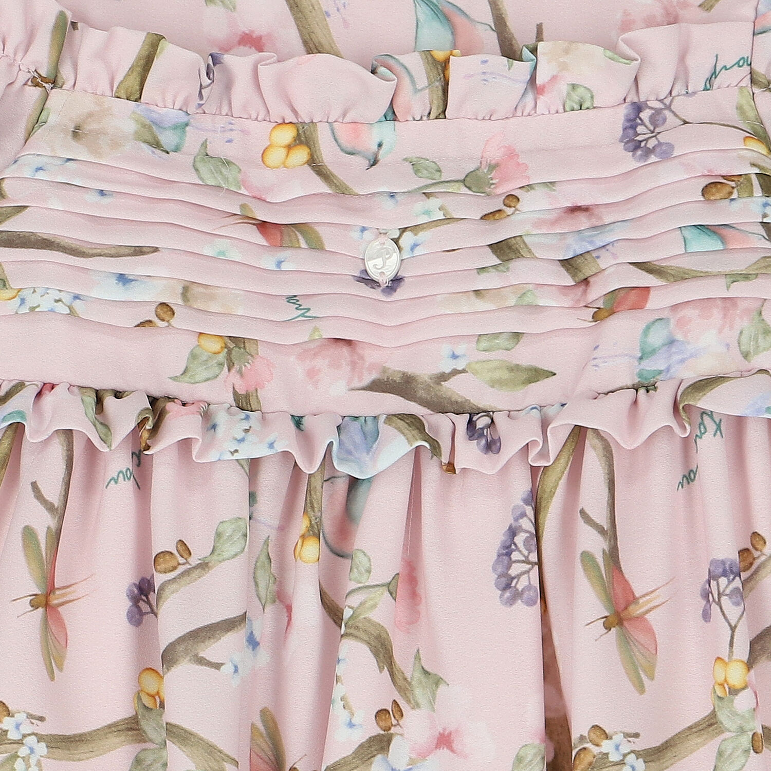 فستان بنات بالزهور باللون الوردى, 1, hi-res