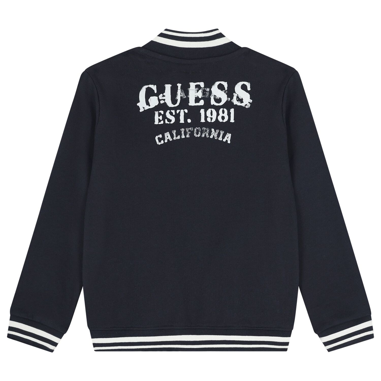 Boys Navy Blue Logo Bomber Jacket, 1, hi-res
