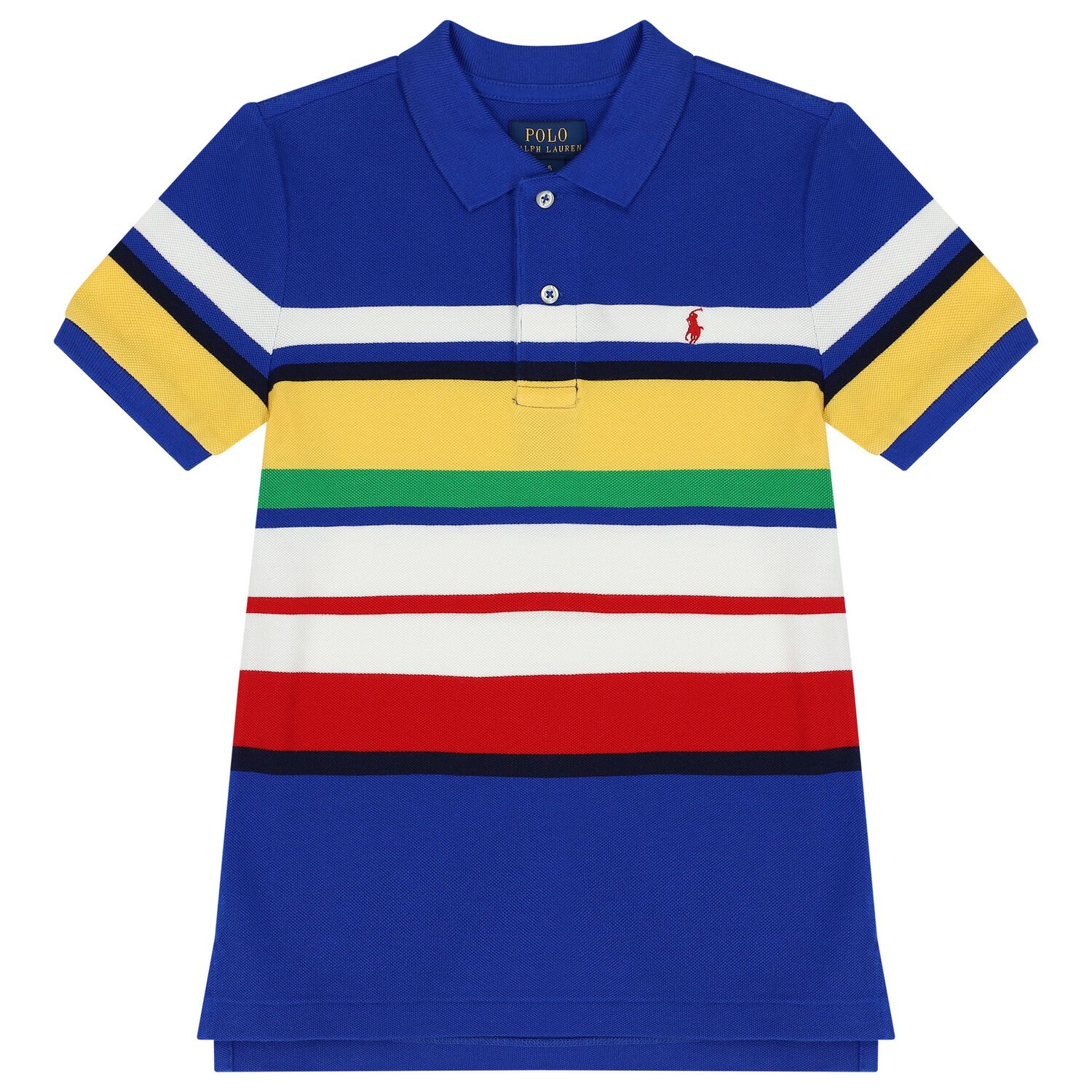 Boys Multi-Coloured Logo Polo Shirt, 1, hi-res