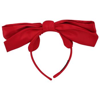 Girls Red Bow Headband