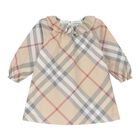 Baby Girls Beige Check Dress Set, 1, hi-res