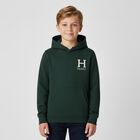 Boys Green Logo Hooded Top, 1, hi-res