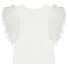 تيشيرت بنات لعيد الميلاد التاسع باللون الابيض , 18, hi-res